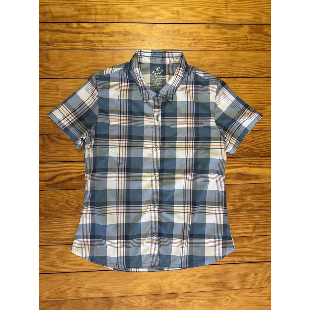 KÜHL Kamp Plaid Short Sleeve Shirt Womens Size Small Kuhl 8079 Hiking Ranch